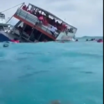 Horrific Scene of Boat Turn over Filmed At Sea