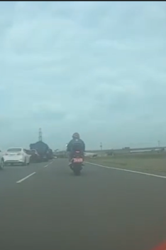 Bad Luck Biker gets Unpleasant Surprise