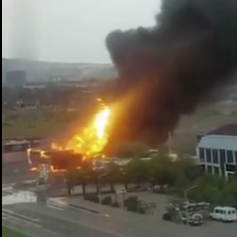 Massive explosion rocks gas station in Chechen capital