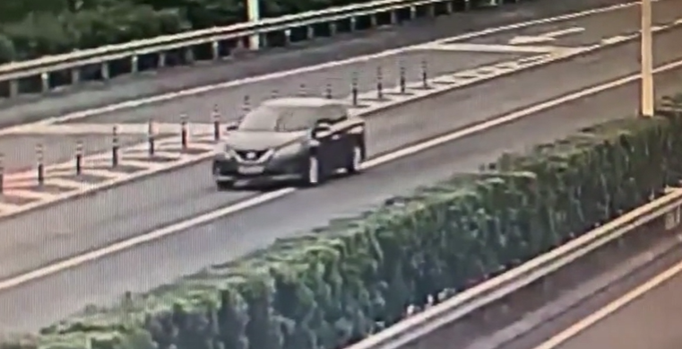 Truck Smashes Car on Highway