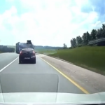 Big Rig Driver crosses Yellow Line into a Cement Truck